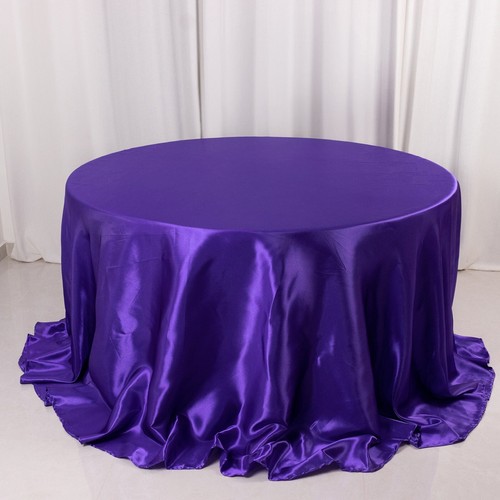 132 purple satin round - 132",
