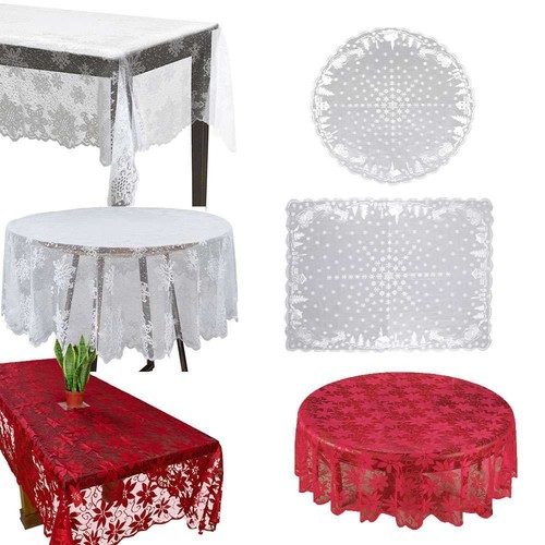 Christmas white red lace - christmas,