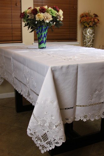 White wedding embroidery - white,